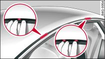 Attachment points for roof carrier